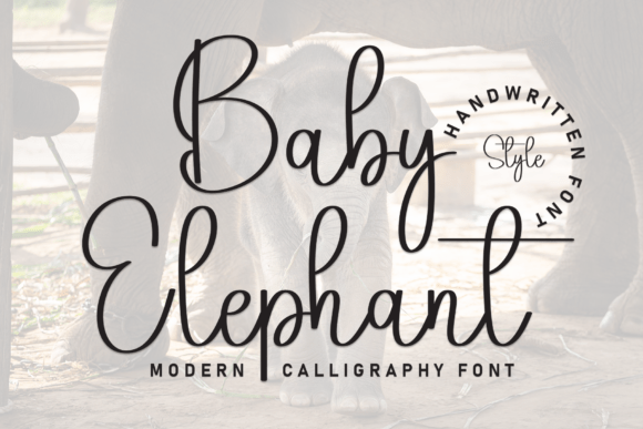 Baby Elephant: A Whimsical Handwritten Font for Joyful Design