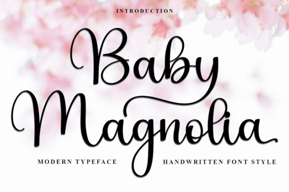 Baby Magnolia: A Festive Typeface for Holiday and Decorative Design