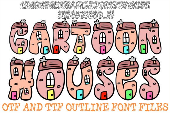 Cartoon Houses Font: Build a Village with Every Keystroke