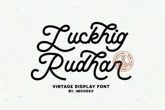 Luckhig Rudhar: A Retro Script Font for Vintage Designs