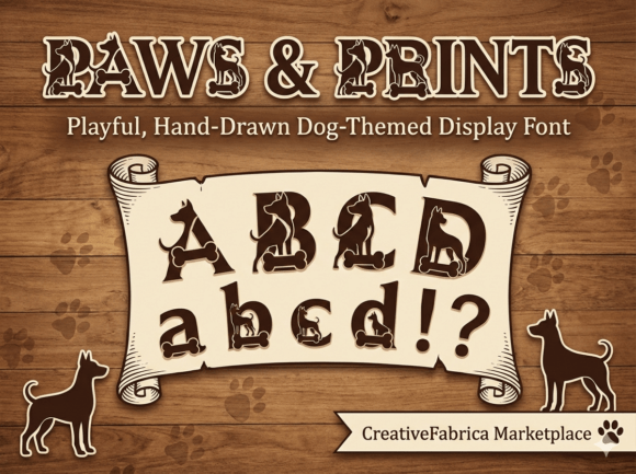 Paws Prints: A Playful Typeface for Pet-Focused Branding