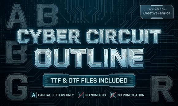 Power Up Your Projects with Cyber Circuit Outline: A Guide to Mastering Futuristic Typography